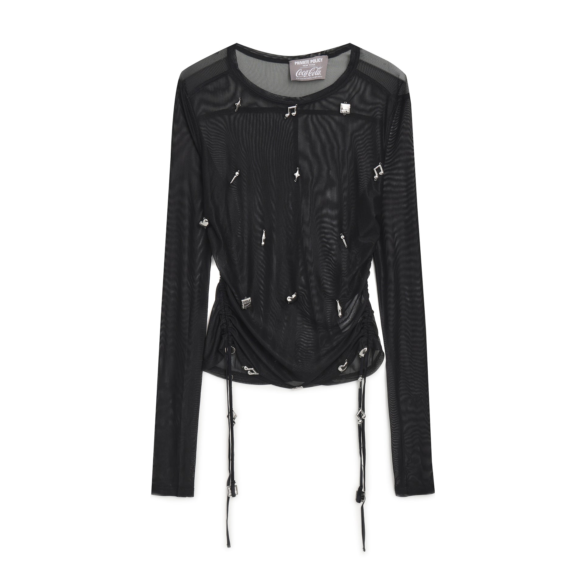 K-Wave Silver Charm Mesh Top