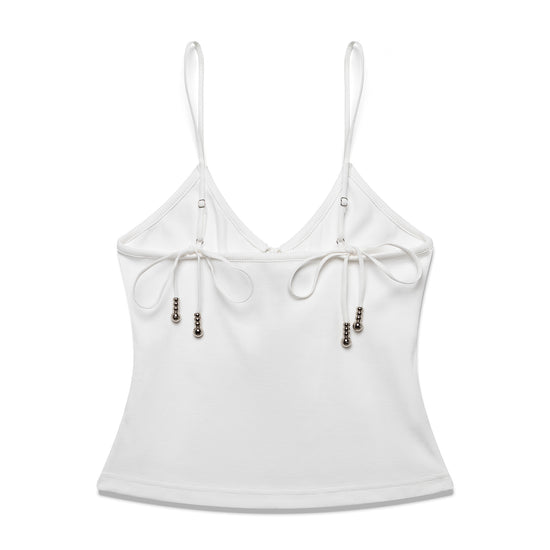 Bow Knots Tank Top - White